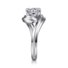 Ezrah - 14K White Gold Bypass Round Diamond Engagement Ring