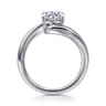 Delphi - 14K White Gold Bypass Round Diamond Engagement Ring