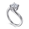 Delphi - 14K White Gold Bypass Round Diamond Engagement Ring