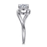 Delphi - 14K White Gold Bypass Round Diamond Engagement Ring