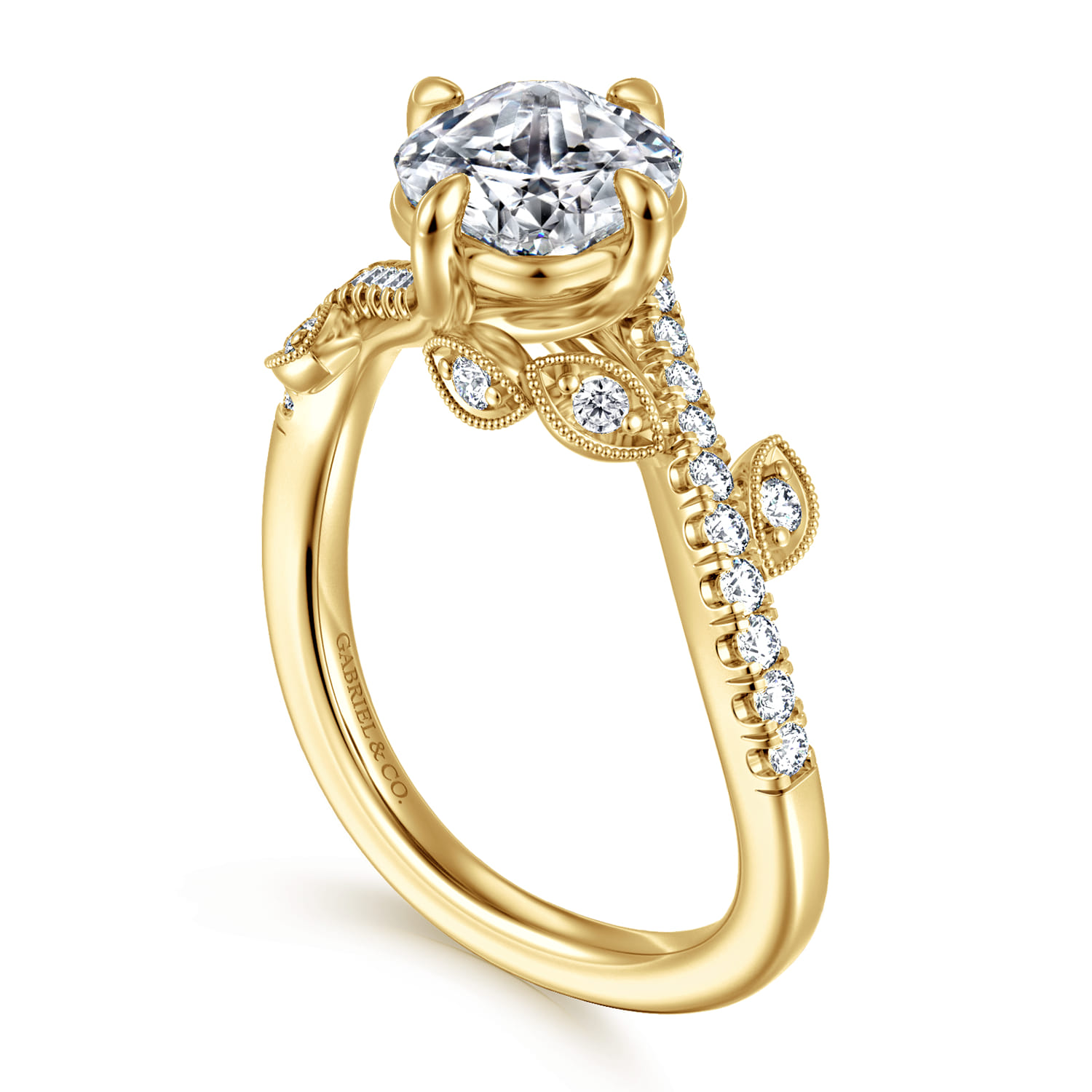 Darcie - 14K Yellow Gold Cushion Cut Diamond Engagement Ring - 0.25 ct - Shot 3