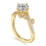 Darcie - 14K Yellow Gold Cushion Cut Diamond Engagement Ring - 0.25 ct