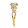 Darcie - 14K Yellow Gold Cushion Cut Diamond Engagement Ring - 0.25 ct