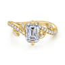 Darcie - 14K Yellow Gold Emerald Cut Diamond Engagement Ring - 0.25 ct