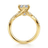Darcie - 14K Yellow Gold Emerald Cut Diamond Engagement Ring - 0.25 ct