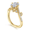 Darcie - 14K Yellow Gold Emerald Cut Diamond Engagement Ring - 0.25 ct