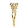 Darcie - 14K Yellow Gold Emerald Cut Diamond Engagement Ring - 0.25 ct