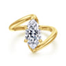 Lidya - 14K Yellow Gold Bypass Marquise Shape Diamond Engagement Ring - 0.08 ct