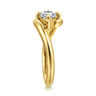 Freye - 14K Yellow Gold Bypass Compass Prong Marquise Shape Diamond Engagement Ring