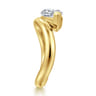 Averie - 14K Yellow Gold Bypass Marquise Shape Diamond Engagement Ring