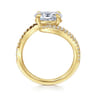 Aiva - 14K Yellow Gold Bypass Oval Diamond Engagement Ring - 0.22 ct
