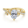 Darcie - 14K Yellow Gold Oval Diamond Engagement Ring - 0.25 ct