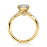 Darcie - 14K Yellow Gold Oval Diamond Engagement Ring - 0.25 ct