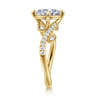Darcie - 14K Yellow Gold Oval Diamond Engagement Ring - 0.25 ct