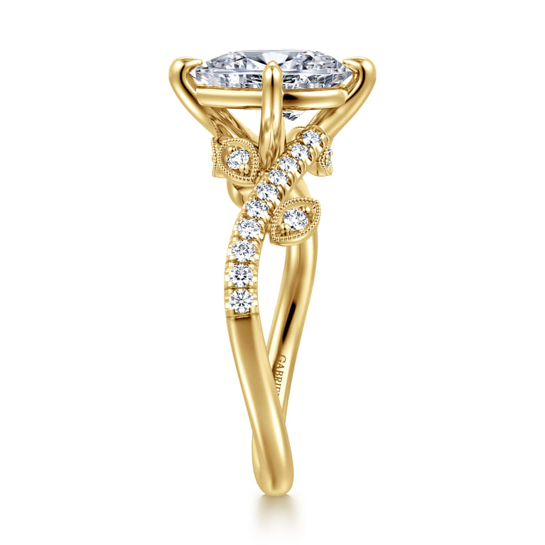 Darcie - 14K Yellow Gold Pear Shape Diamond Engagement Ring - 0.25 ct - Shot 4