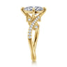 Darcie - 14K Yellow Gold Pear Shape Diamond Engagement Ring - 0.25 ct