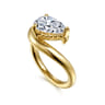 Chapelle - 14K Yellow Gold Bypass Pear Shape Diamond Engagement Ring