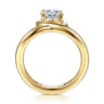 Dottie - 14K Yellow Gold Bezel Prong Bypass Pear Shape Diamond Engagement Ring