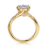 Darcie - 14K Yellow Gold Round Diamond Engagement Ring - 0.25 ct