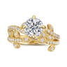 Darcie - 14K Yellow Gold Round Diamond Engagement Ring - 0.25 ct