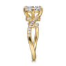 Darcie - 14K Yellow Gold Round Diamond Engagement Ring - 0.25 ct