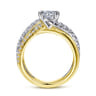 Zaira - 14K White-Yellow Gold Bypass Diamond Engagement Ring - 0.75 ct
