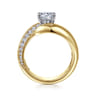 Hepburn - 14K White-Yellow Gold Round Bypass Diamond Engagement Ring - 0.44 ct