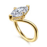 Cosmic - 14K Yellow Gold Marquise Shape Diamond Engagement Ring - 0.08 ct