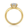 Cosmic - 14K Yellow Gold Oval Shape Diamond Engagement Ring - 0.06 ct