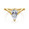 Cosmic - 14K Yellow Gold Pear Shape Diamond Engagement Ring - 0.06 ct