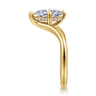 Cosmic - 14K Yellow Gold Pear Shape Diamond Engagement Ring - 0.06 ct