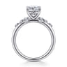 Reena - 14K White Gold Cushion Cut Diamond Engagement Ring - 0.18 ct
