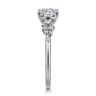 Reena - 14K White Gold Cushion Cut Diamond Engagement Ring - 0.18 ct