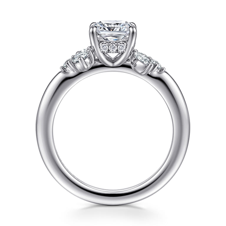 Caye - 14K White Gold Cushion Cut Diamond Engagement Ring - 0.7 ct - Shot 2