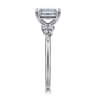 Reena - 14K White Gold Emerald Cut Diamond Engagement Ring - 0.18 ct