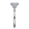 Avah - 14K White Gold Emerald Cut Diamond Cluster Engagement Ring - 0.28 ct