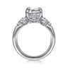 Caye - 14K White Gold Emerald Cut Diamond Engagement Ring - 0.7 ct