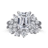 Caye - 14K White Gold Emerald Cut Diamond Engagement Ring - 0.7 ct