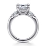 Caye - 14K White Gold Emerald Cut Diamond Engagement Ring - 0.7 ct