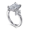 Caye - 14K White Gold Emerald Cut Diamond Engagement Ring - 0.7 ct