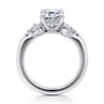 Caye - 14K White Gold Emerald Cut Diamond Engagement Ring - 0.7 ct