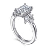 Caye - 14K White Gold Emerald Cut Diamond Engagement Ring - 0.7 ct