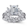 Caye - 14K White Gold Emerald Cut Diamond Engagement Ring - 0.7 ct