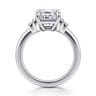 Alejandra - 14K White Gold Emerald Cut Diamond Engagement Ring - 0.35 ct