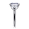 Alejandra - 14K White Gold Emerald Cut Diamond Engagement Ring - 0.35 ct