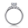 Caye - 14K White Gold Emerald Cut Diamond Engagement Ring - 0.4 ct