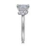 Caye - 14K White Gold Emerald Cut Diamond Engagement Ring - 0.4 ct