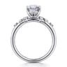 Reena - 14K White Gold Marquise Shape Diamond Engagement Ring - 0.18 ct