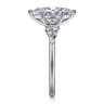 Reena - 14K White Gold Marquise Shape Diamond Engagement Ring - 0.18 ct