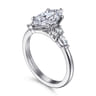 Avah - 14K White Gold Marquise Diamond Cluster Engagement Ring - 0.3 ct